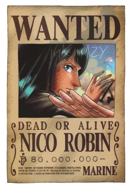 Estampa Nico Robin Wanted - OBM