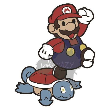 Estampa Mario Pokemon - OBM