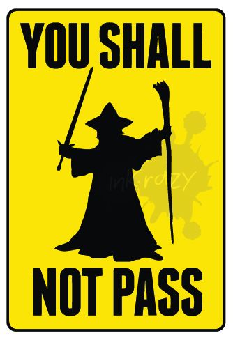 Estampa You Shall Not Pass 2 - Camiseta Branca