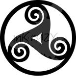 Estampa Triskelion  - Camiseta Branca