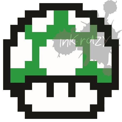 Estampa Green Mushroom 8bits - OBM