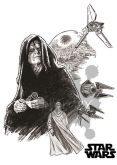 Estampa Darth Sidious - Camiseta Branca